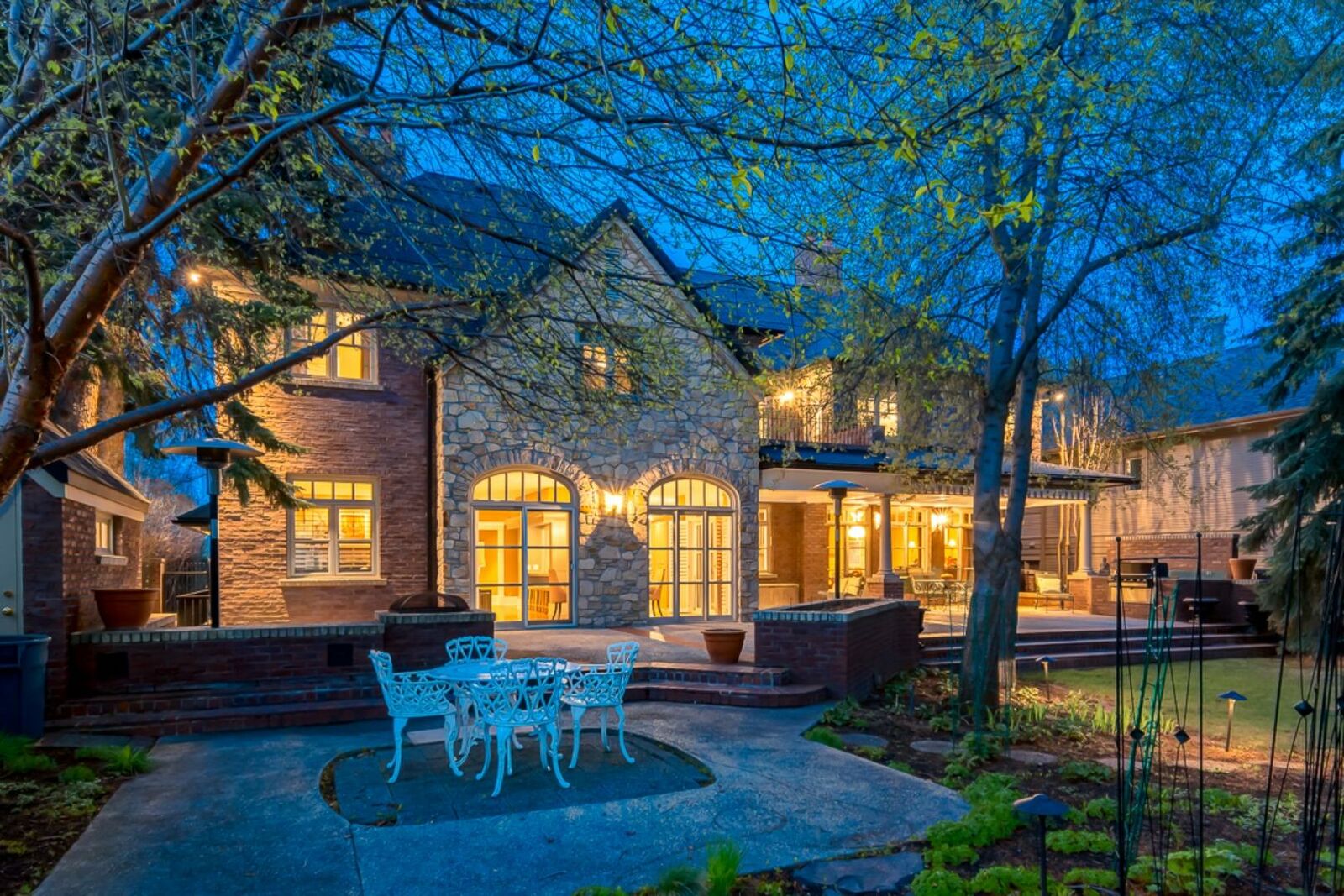 Calgary home at dusk